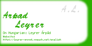 arpad leyrer business card